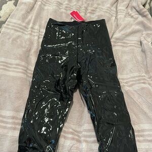 patent leather commando pants